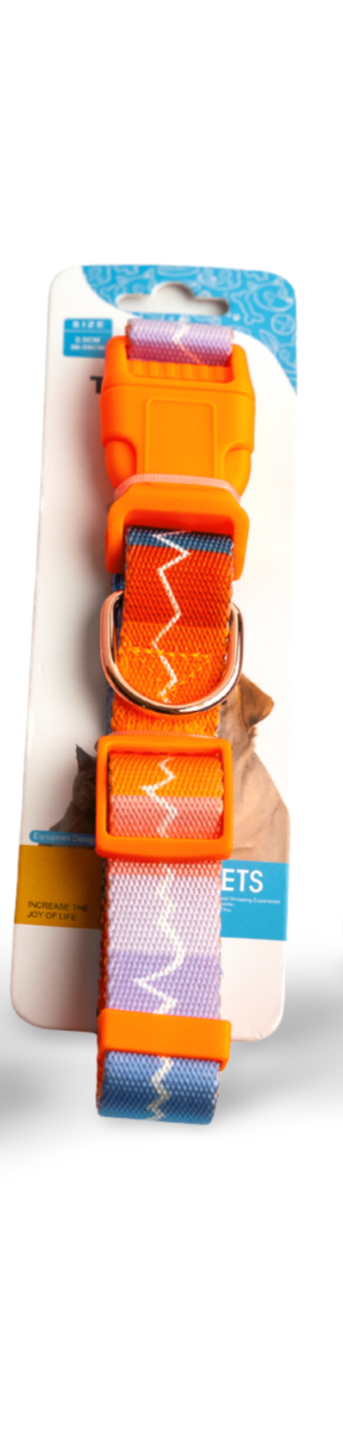 Collar para mascota con detalles en oro rosa